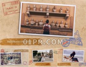 Pr旅行信纸相册模板 41秒冒险度假邮票元素 Pr电子相册模板